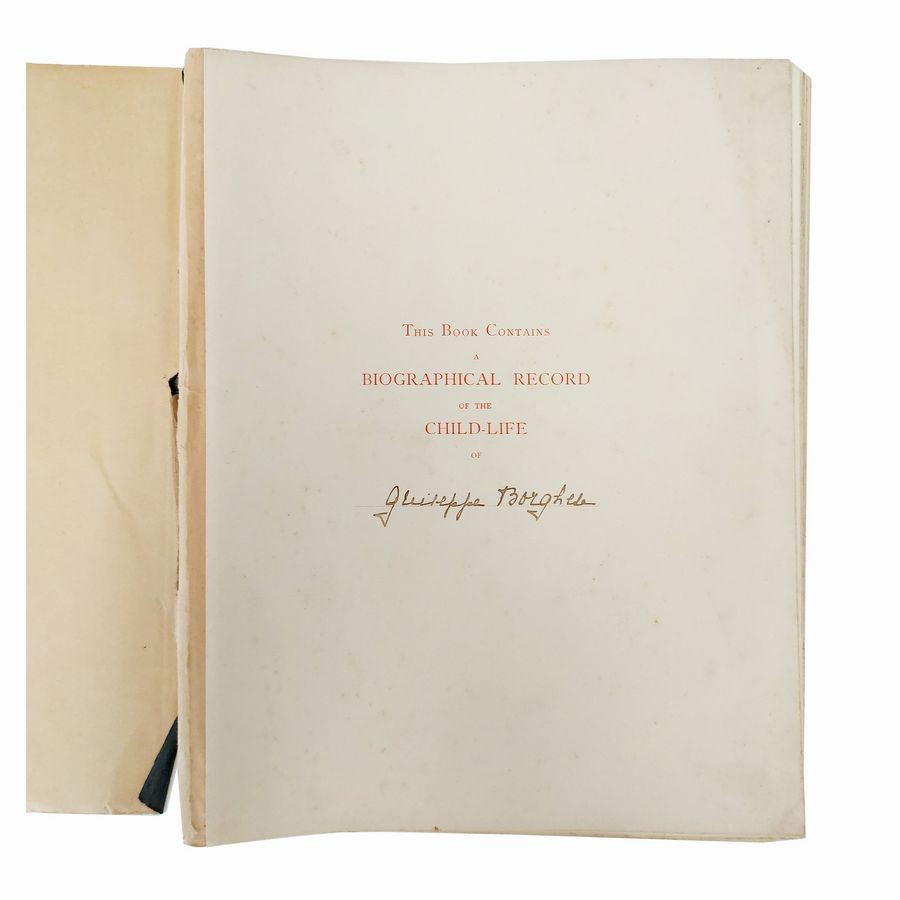 Biographical Record Of The Child-life Of Giuseppe Borghese (13 Gennaio 1906)