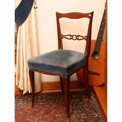 Coppia di Poltroncine con Coppia di Sedie En Pendant in Satinwood