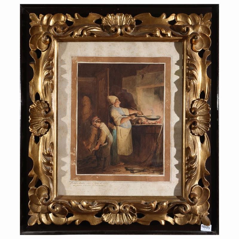 Giuseppe Moricci - Interno di Cucina 1843