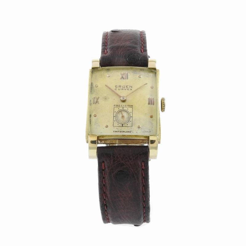 Orologio da Polso per Uomo Gruen Curvex in Oro Rosa 585/1000