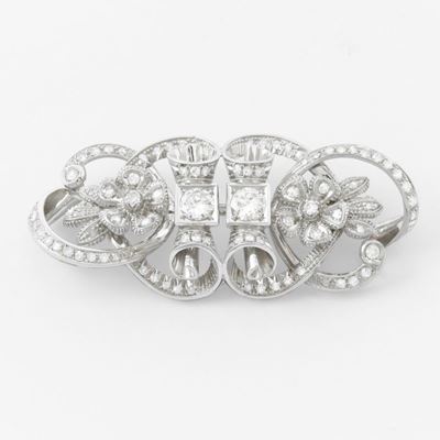 Spilla in Oro Bianco con Diamanti