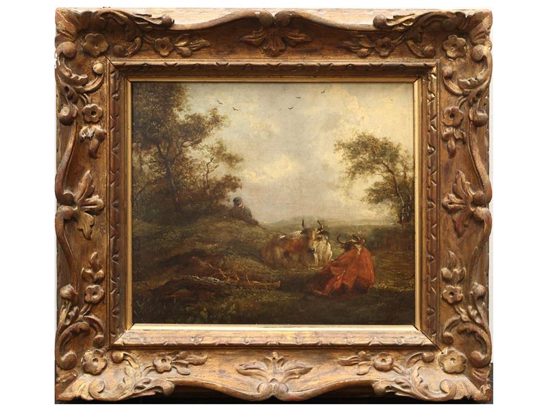 Scuola Olandese - Paesaggio con Armenti