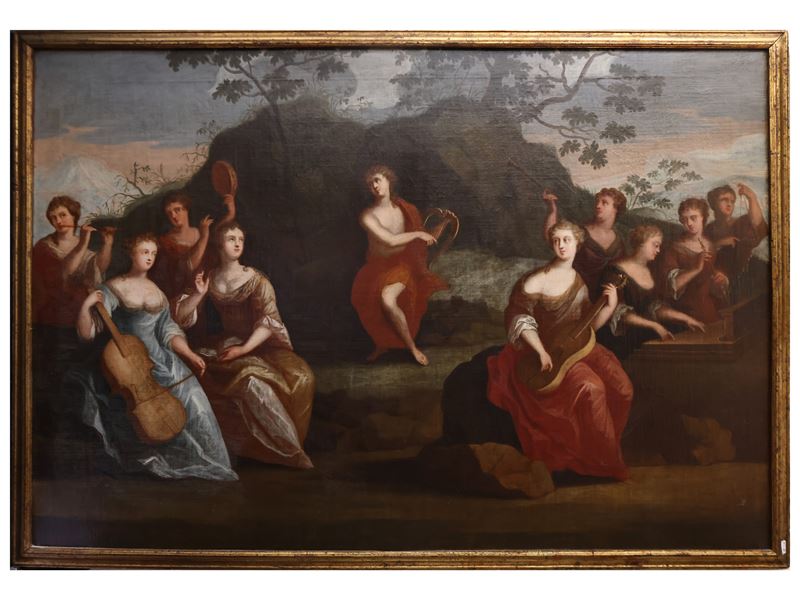 Scuola Francese del XVII Secolo - Apollo e le Muse