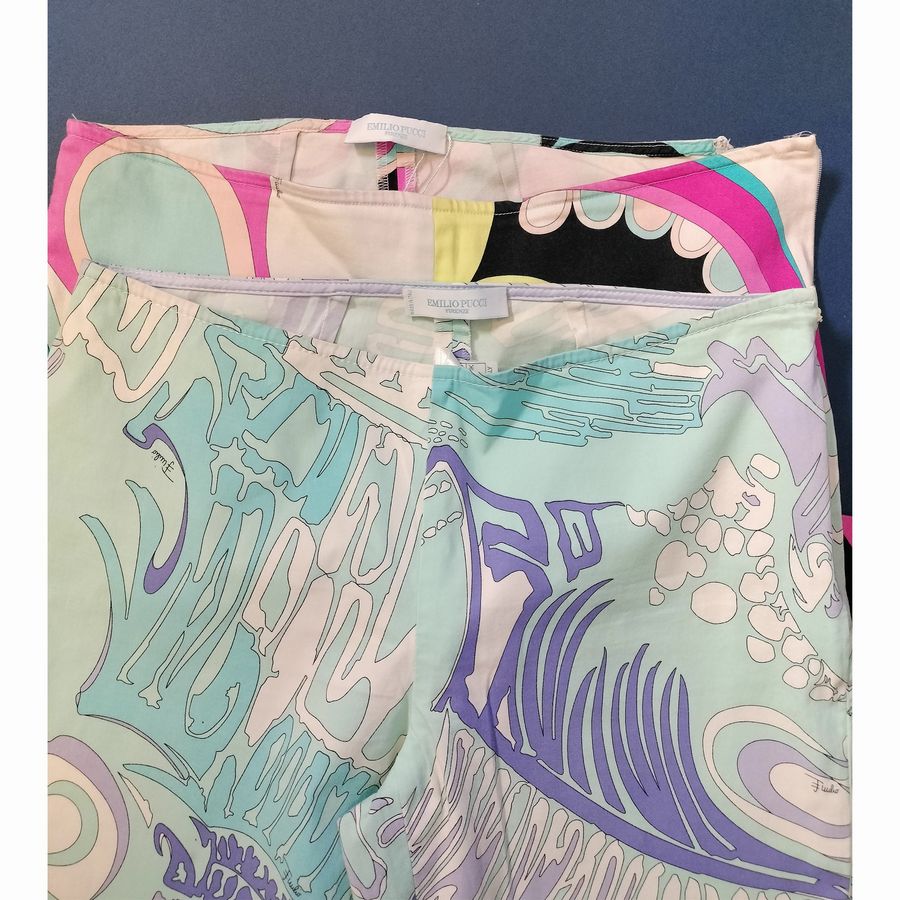 Emilio Pucci Due Paia di Pantaloni in Cotone