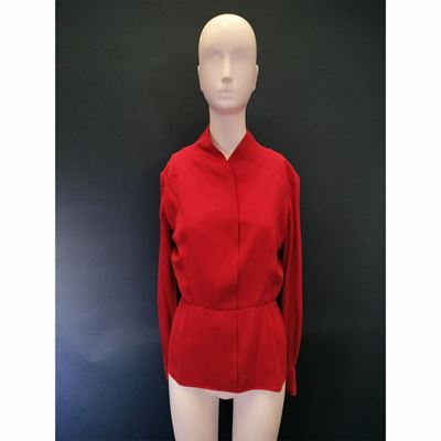 Christian Dior Haute Couture Camicia in Seta Rossa