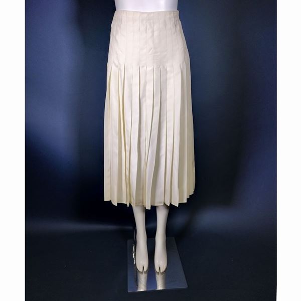 Prada gonna bianca  - Asta Fashion Vintage - Maison Bibelot - Casa d'Aste Firenze - Milano