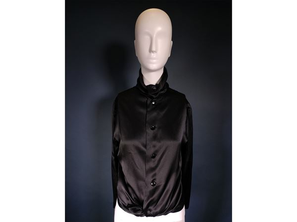Christian Dior camicia in seta nera