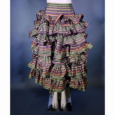Oscar De la Renta Gonna Multistrato a Righe