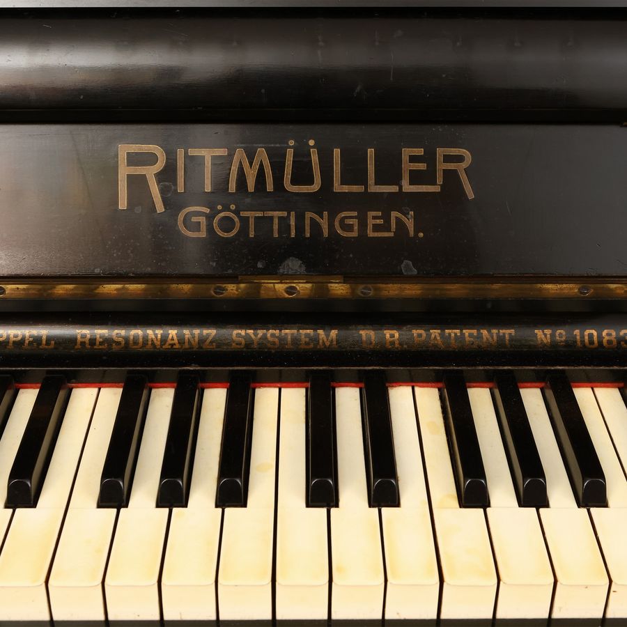 Pianoforte Verticale in Legno Ebanizzato, Rittmuller Gottingen