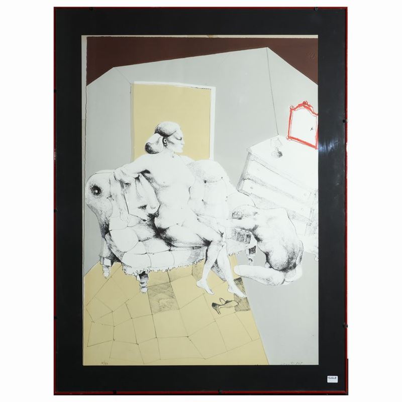 Ugo Attardi - Figure di Amanti in Interno 1969