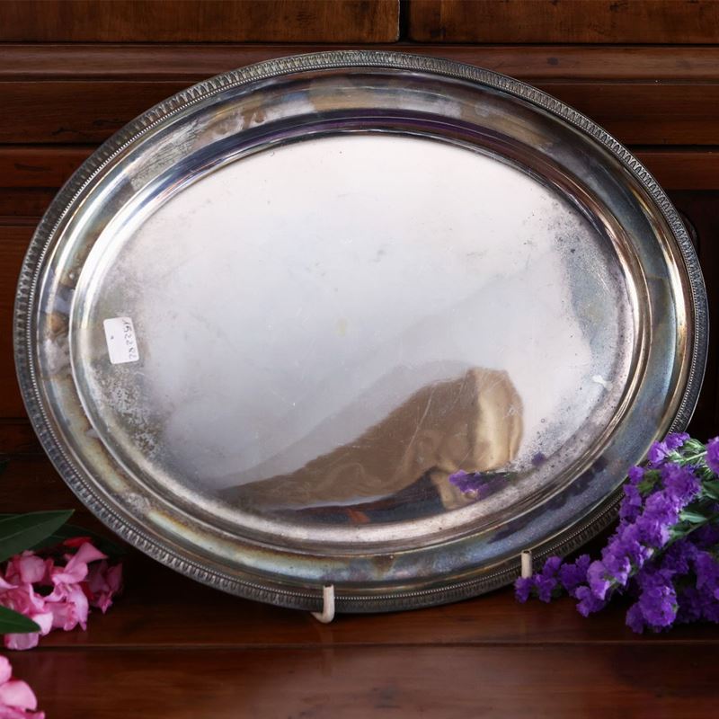 Vassoio ovale argento
