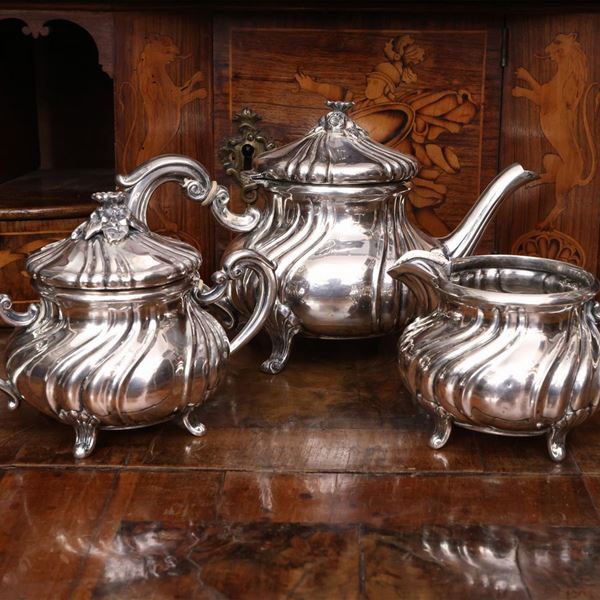 Silver tea service