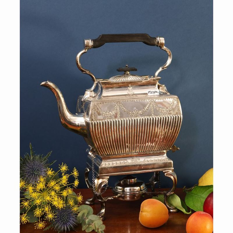 Samovar in Metallo Argentato, Philip Asheerry & Sons