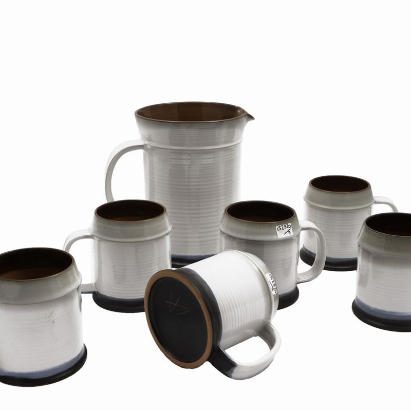 Set da Birra in Terracotta Invetriata, Ceramica Arcore