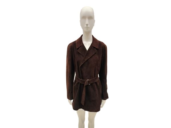 Jil Sander, dark brown leather blazer  - Auction Vintagemania - Maison Bibelot - Casa d'Aste Firenze - Milano
