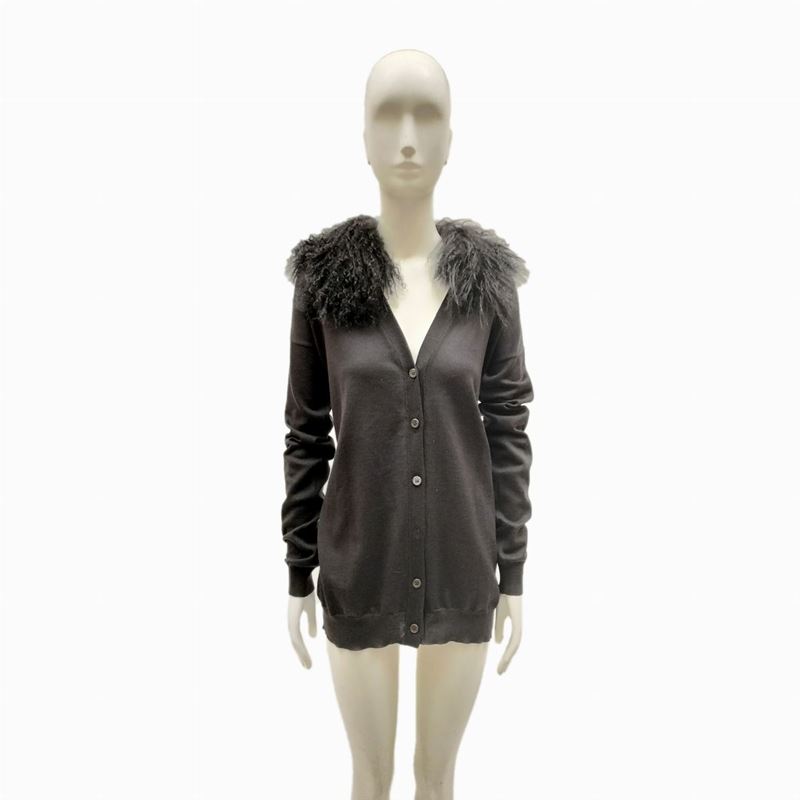 Miu Miu, Cardigan nero in maglia