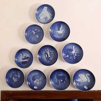 Collezione di Dieci Piatti in Porcellana, Mors Dag, Royal Copenhagen