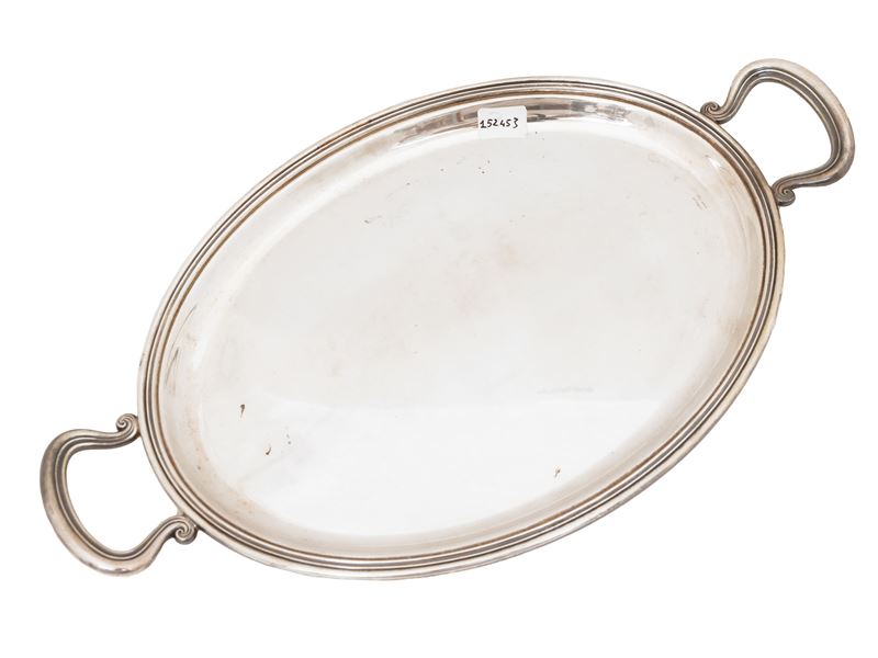 Vassoio ovale in argento
