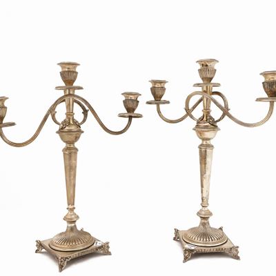 Coppia di Candelabri in Argento
