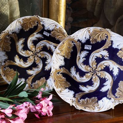 Coppia di Piatti Decorativi in Porcellana, Meissen