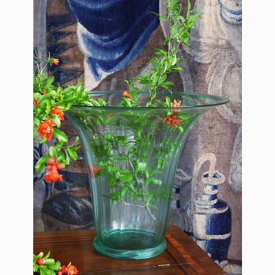 Grande Vaso in Vetro Soffiato Verde Acqua