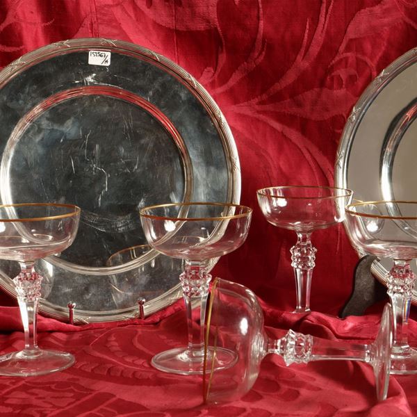 Lot of table accessories in silver metal and crystal  - Auction A house on the Ponte Vecchio - Maison Bibelot - Casa d'Aste Firenze - Milano