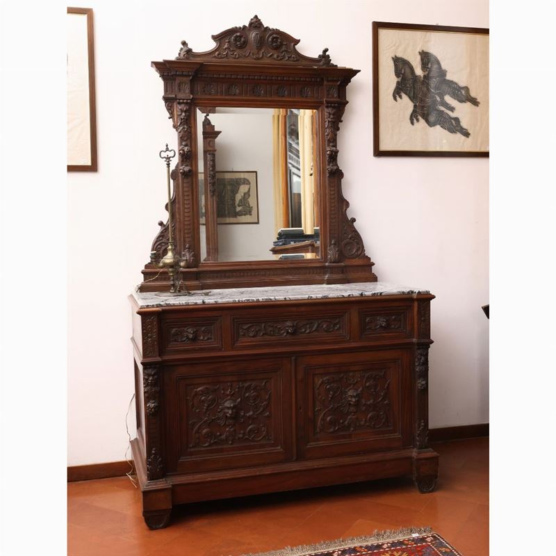 Toilette da centro in noce