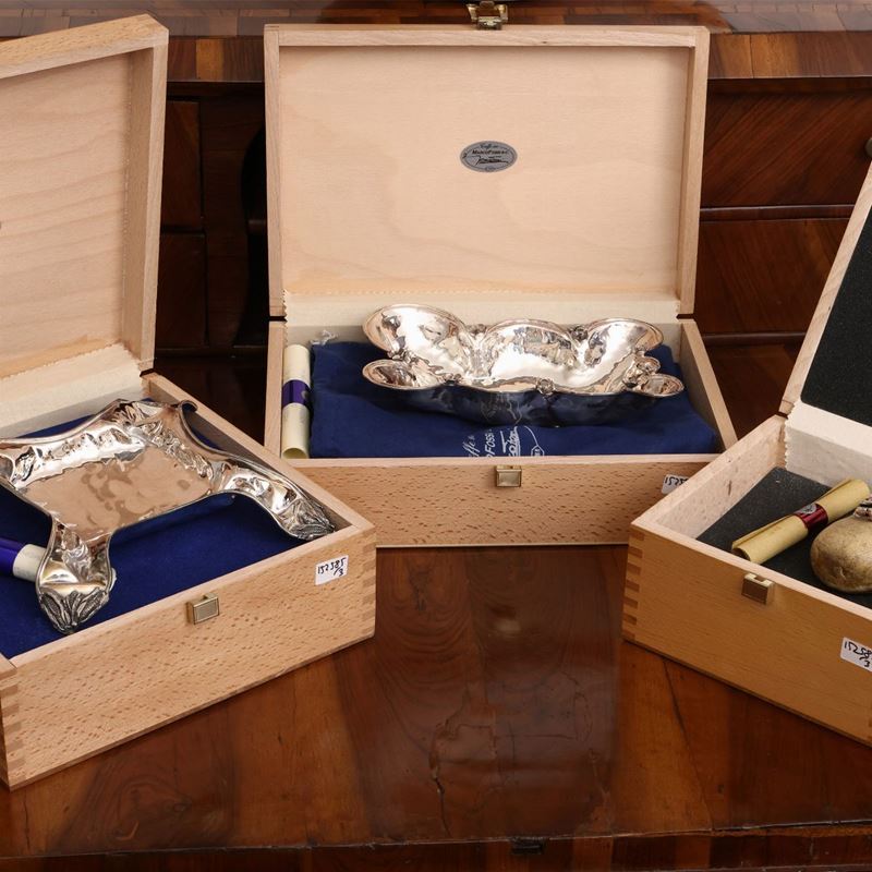 Tre oggetti da collezione in argento sterling 925, Marco Fossi