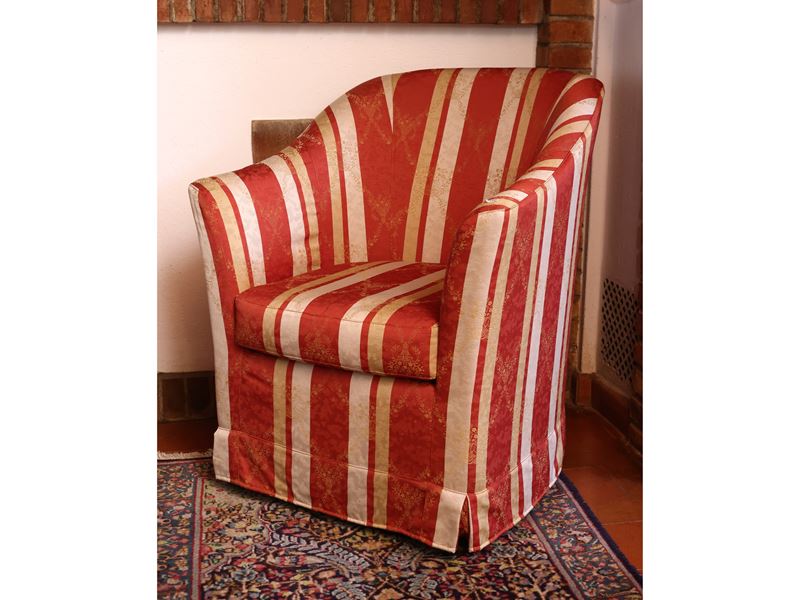 Pouff Rivestito in Pelle Ecologica Bordeaux