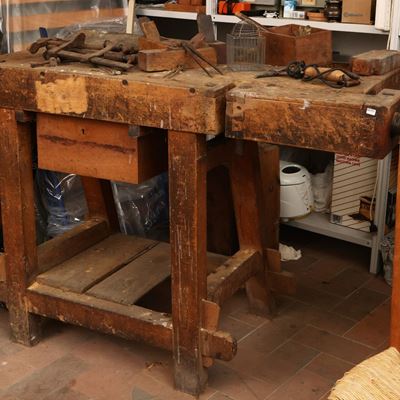 Banco da Lavoro Rustico in Legno Massello