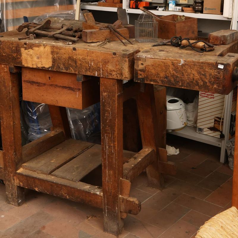 Banco da Lavoro Rustico in Legno Massello