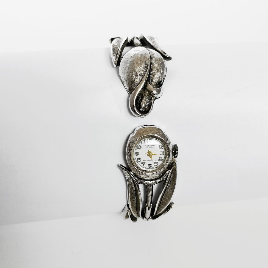 Bracciale/orologio in Metallo Argentato