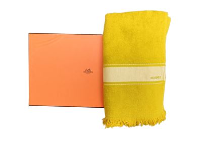 Hermès Asciugamano in Spugna Giallo