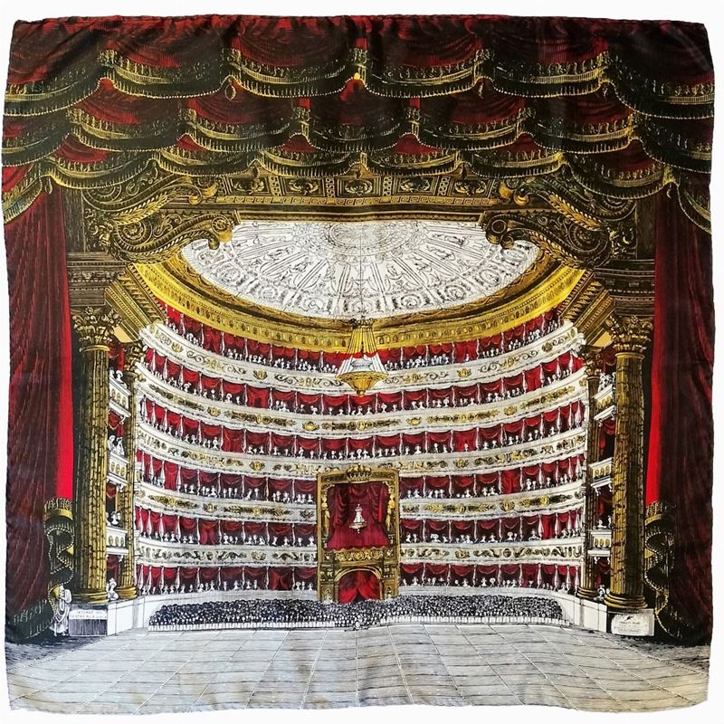 Fornasetti, 'Teatro alla Scala', Foulard in seta