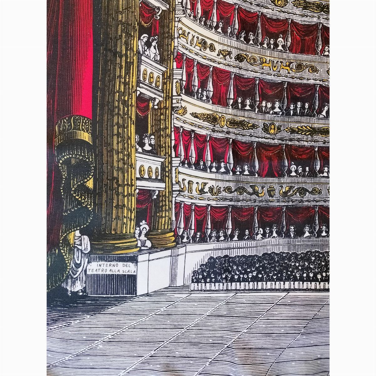 Fornasetti, 'Teatro alla Scala', Foulard in seta