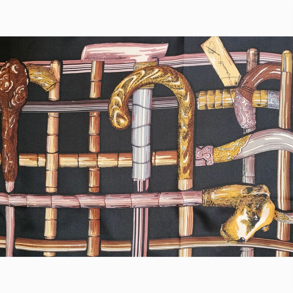 Fornasetti, 'bastoni', Foulard in Seta