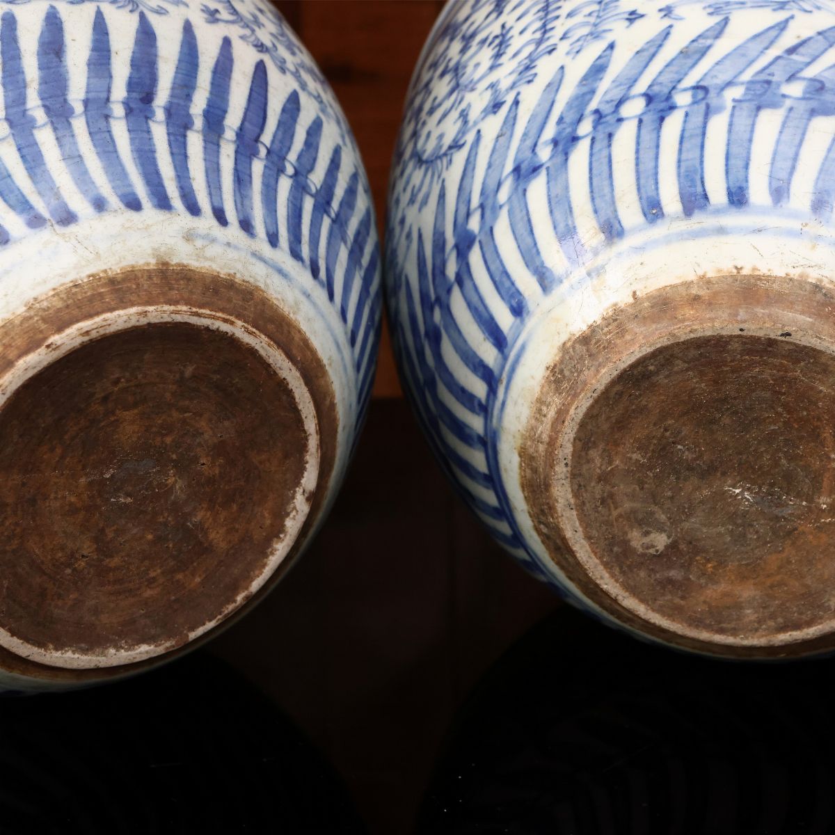Coppia di Cachepot in Porcellana Orientale