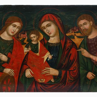 Madonna Odigitria tra i Santi Giovanni Battista e Caterina D'alessandria