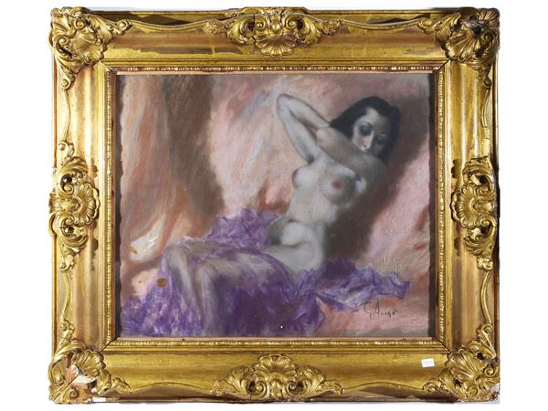 Giovanni Alig&#242; : Nudo femminile  - Asta Arte Moderna e Contemporanea - Maison Bibelot - Casa d'Aste Firenze - Milano