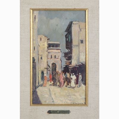 Paesaggio Orientalista con Figure 1930