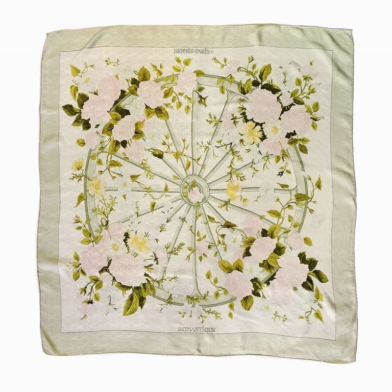 Hermès "Romantique", Foulard in seta jaquard, Maurice Tranchant