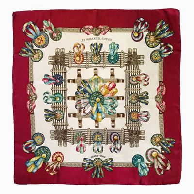 Hermès," Les Rubans Du Cheval", Foulard in Seta