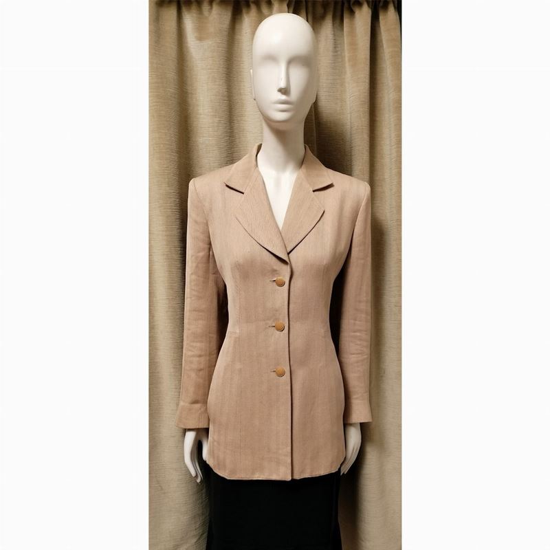 Hermès, Giacca in lino color cipria