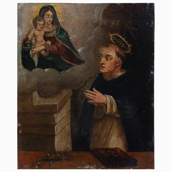 Scuola spagnola del XVII secolo - Visione di San Giacinto
