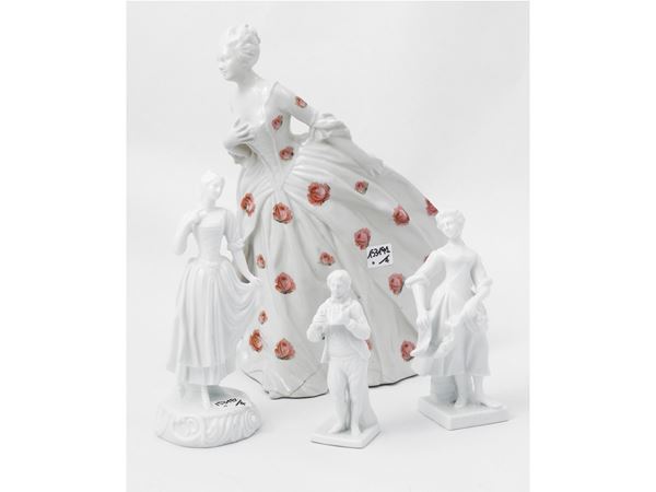 Four porcelain figures