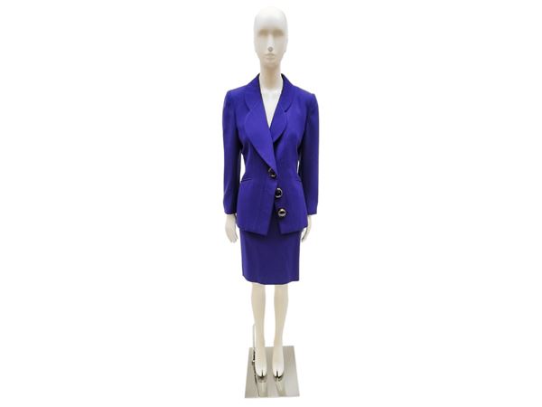 Christian Dior, Suit in blue wool fabric