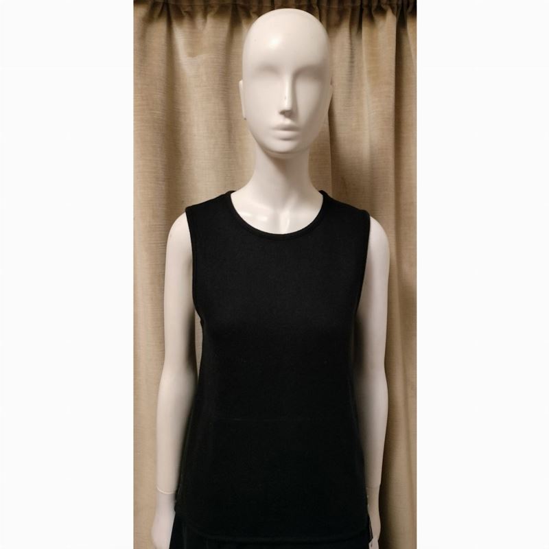 Yves Saint Laurent, Gilet nero in maglia di lana