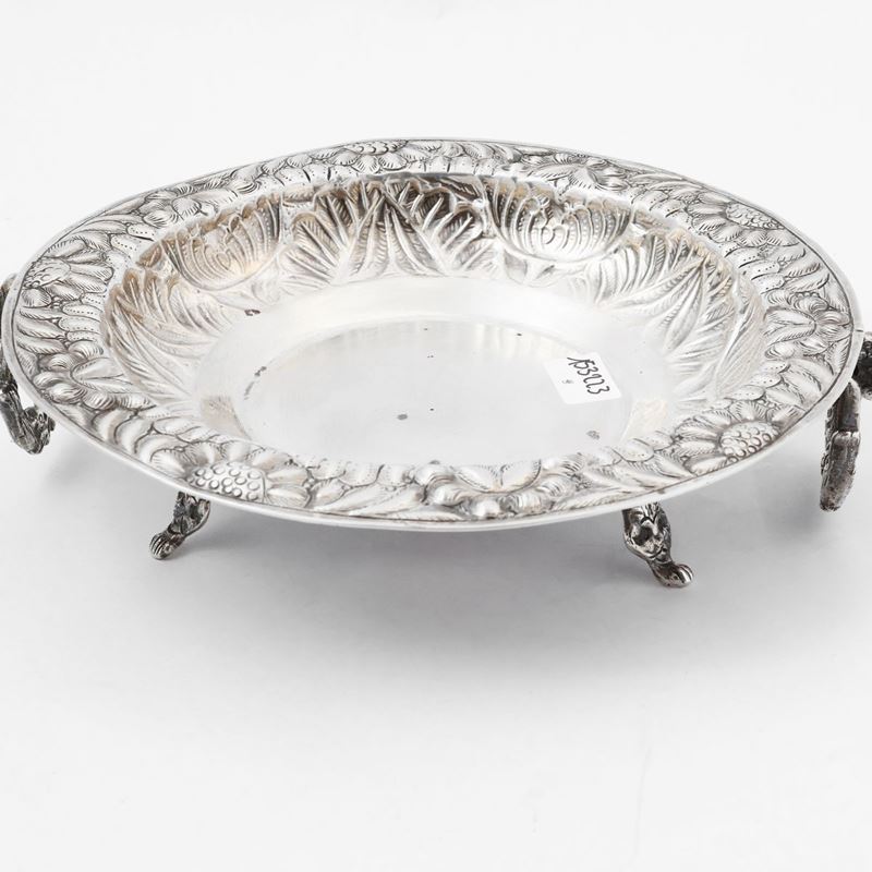 Cestino porta bon bon in argento 900