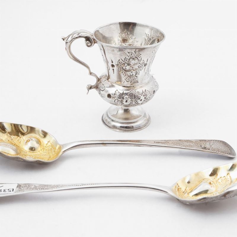 Lotto di argenteria inglese d'epoca