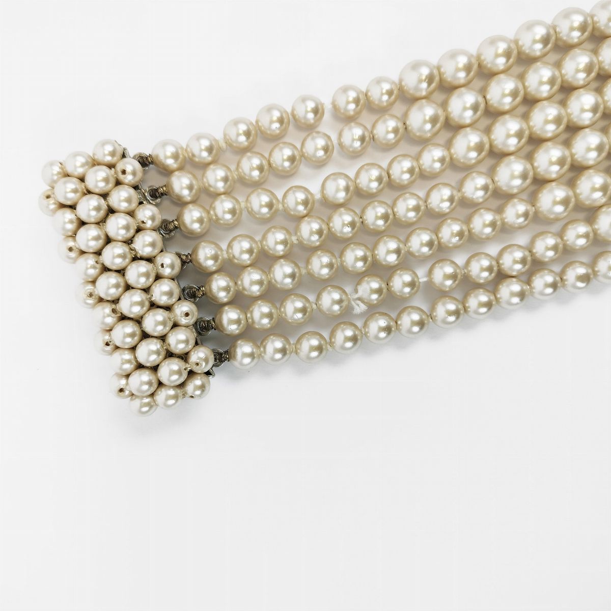 Collier a Sette Fili in Perle Simulate Degradé